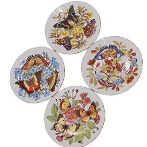 Godinger Butterfly Floral Plates Email‎ de Limoges Botanical Wall Decor